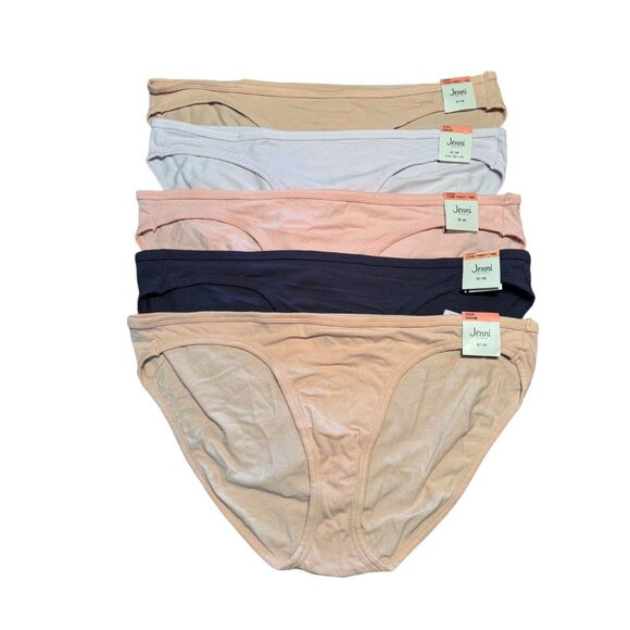 Lot of 5 Jenni Intimates Women's‎ Sz 3XL Cotton Bikini Panties Underwear - Picture 1 of 1